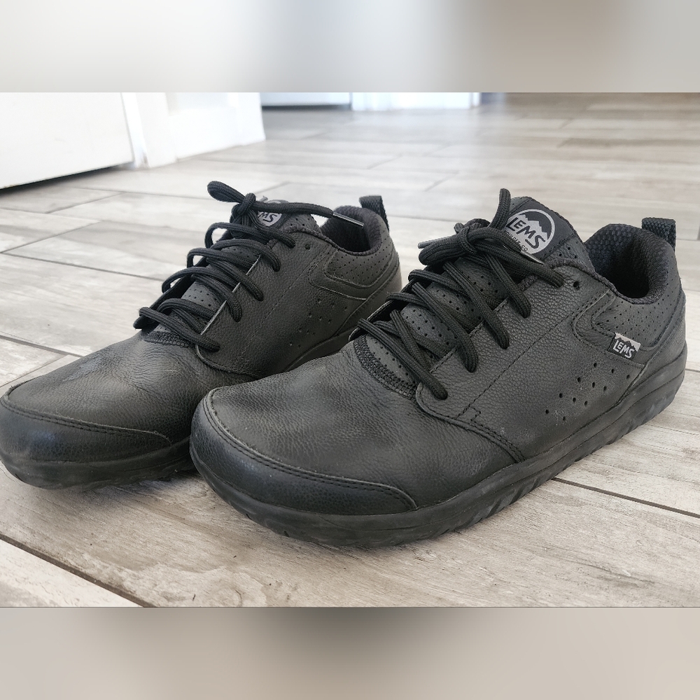 Lems Men's Primal Zen Leather Ebony, Men's 10.5, Women's 12, USED
